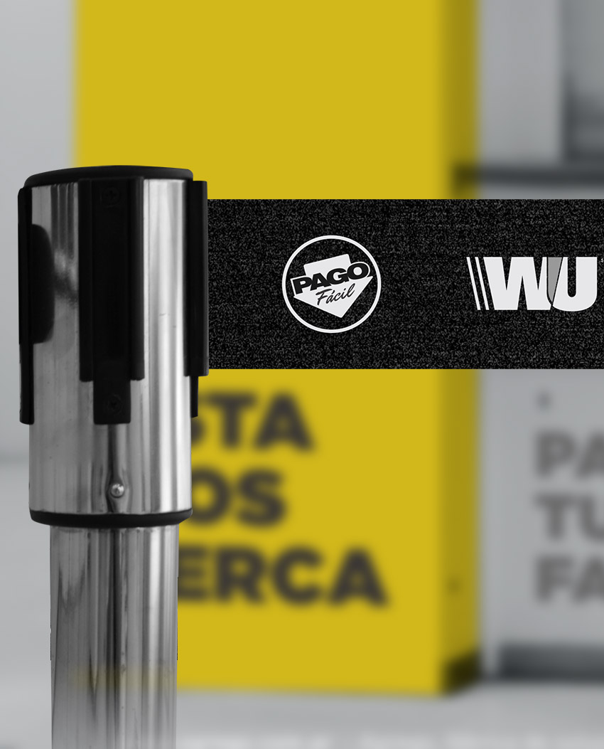 western union pago facil graficas sucursales vidrieras ordenadores sin carteles